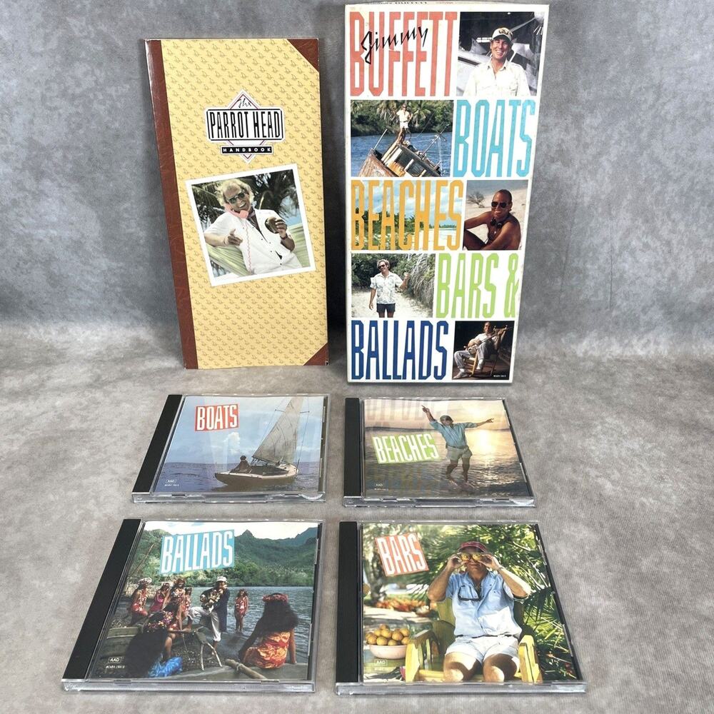 Jimmy Buffett Boats Beaches Bars and Ballads Box Set With Handbook - GOOD